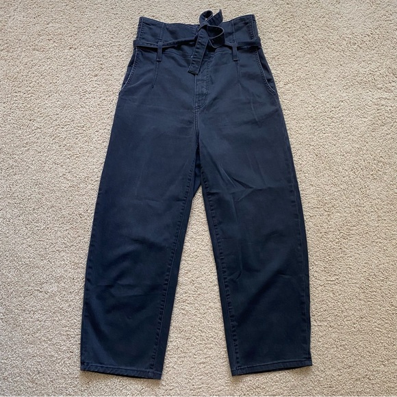 Current Elliot The Corset Paperbag High Rise Cropped Leg Denim Jean Edgebrook 27 - Picture 2 of 12